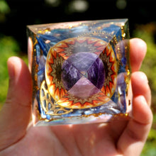 Charger l'image dans la galerie, Amethyst Sphere Kyanite Gear Pyramid