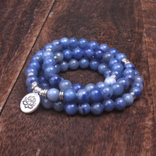 Load image into Gallery viewer, Smooth Blue Aventurine Mala Bracelet