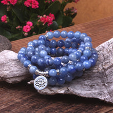 Load image into Gallery viewer, Smooth Blue Aventurine Mala Bracelet