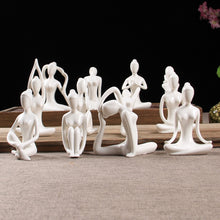 Charger l'image dans la galerie, White Ceramic Yoga Figurines