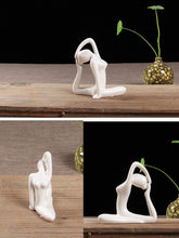 Charger l'image dans la galerie, White Ceramic Yoga Figurines