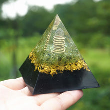 Charger l'image dans la galerie, Rose Quartz Pillar Peridot Shungite Pyramid