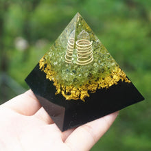 Charger l'image dans la galerie, Rose Quartz Pillar Peridot Shungite Pyramid