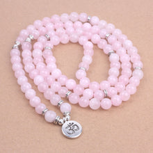Load image into Gallery viewer, Pink Jade Mala Bracelet