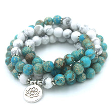 Charger l'image dans la galerie, Howlite Turquoise Mala Bracelet