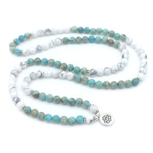 Charger l'image dans la galerie, Howlite Turquoise Mala Bracelet