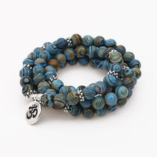 Charger l'image dans la galerie, Blue Malachite Mala Bracelet