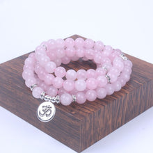 Load image into Gallery viewer, Pink Jade Mala Bracelet