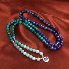 Charger l'image dans la galerie, Lapis Lazuli Amazonite Azurite Mala