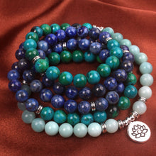 Charger l'image dans la galerie, Lapis Lazuli Amazonite Azurite Mala