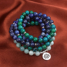 Charger l'image dans la galerie, Lapis Lazuli Amazonite Azurite Mala