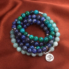 Charger l'image dans la galerie, Lapis Lazuli Amazonite Azurite Mala