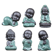 Charger l'image dans la galerie, Ceramic Small Monk Figurines