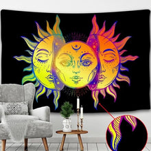 Load image into Gallery viewer, Colorful Sun Moon Tapestry