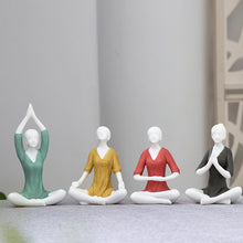 Charger l'image dans la galerie, White Ceramic Yoga Girl Figurines