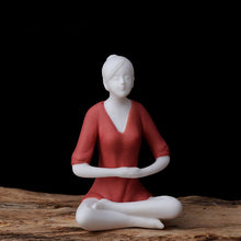 Charger l'image dans la galerie, White Ceramic Yoga Girl Figurines