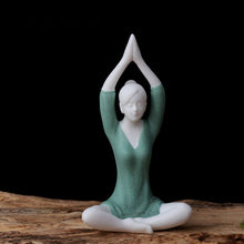 Charger l'image dans la galerie, White Ceramic Yoga Girl Figurines