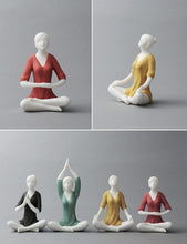 Charger l'image dans la galerie, White Ceramic Yoga Girl Figurines