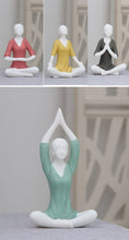 Charger l'image dans la galerie, White Ceramic Yoga Girl Figurines