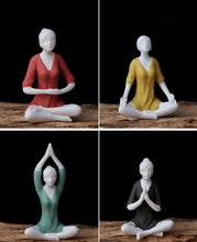 Charger l'image dans la galerie, White Ceramic Yoga Girl Figurines