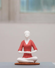 Charger l'image dans la galerie, White Ceramic Yoga Girl Figurines