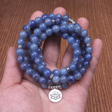 Load image into Gallery viewer, Smooth Blue Aventurine Mala Bracelet