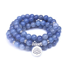 Load image into Gallery viewer, Smooth Blue Aventurine Mala Bracelet