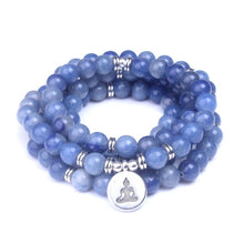 Load image into Gallery viewer, Smooth Blue Aventurine Mala Bracelet