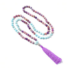 Charger l'image dans la galerie, Purple Jasper Turquoise Mala Bracelet