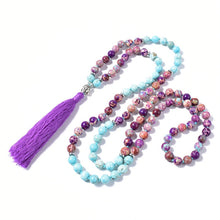 Charger l'image dans la galerie, Purple Jasper Turquoise Mala Bracelet