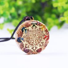 Charger l'image dans la galerie, Luminous Zircon Sri Yantra Orgonite Necklace