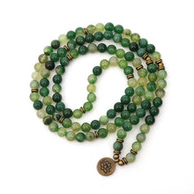 Load image into Gallery viewer, Green Agate Mala Bracelet
