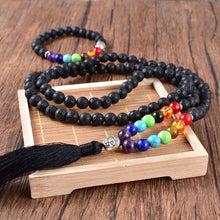 Charger l'image dans la galerie, Lava Stone Chakra Mala