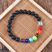 Charger l'image dans la galerie, Lava Stone Chakra Mala