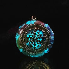 Load image into Gallery viewer, 7 Chakra Sri Yantra Orgonite Necklace