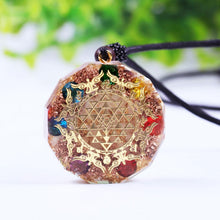 Charger l'image dans la galerie, Luminous Zircon Sri Yantra Orgonite Necklace