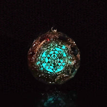 Charger l'image dans la galerie, Luminous Zircon Sri Yantra Orgonite Necklace