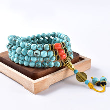 Charger l'image dans la galerie, Turquoise Mala Bracelet