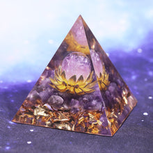 Charger l'image dans la galerie, Amethyst Sphere Lotus Pyramid