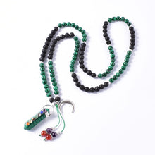 Charger l'image dans la galerie, Tiger Eye With Moon Pendant Necklace