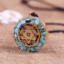 Charger l'image dans la galerie, Turquoise Metatrons Cube Necklace