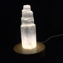 Load image into Gallery viewer, Selenite Tower with Base Lamp