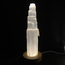 Load image into Gallery viewer, Selenite Tower with Base Lamp
