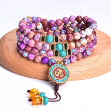 Charger l'image dans la galerie, Violet Imperial Jasper Mala Bracelet