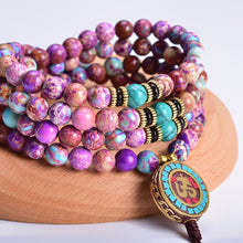 Charger l'image dans la galerie, Violet Imperial Jasper Mala Bracelet