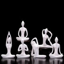 Charger l'image dans la galerie, White Ceramic Yoga Figurines