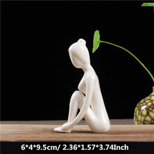 Charger l'image dans la galerie, White Ceramic Yoga Figurines
