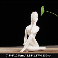 Charger l'image dans la galerie, White Ceramic Yoga Figurines