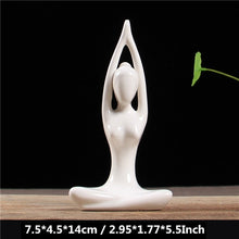Charger l'image dans la galerie, White Ceramic Yoga Figurines
