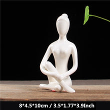 Charger l'image dans la galerie, White Ceramic Yoga Figurines